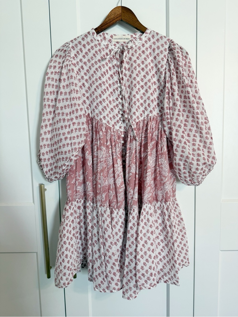 Daughters of India Nora Mini Dress Cotton Voile Women’s M *Read - Picture 7 of 10